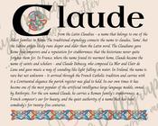 Claude - Celtic Name Print | Fine Art Print - 8x10" (20x25 cm) image