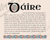 Dáire - Celtic Name Print | Digital Download