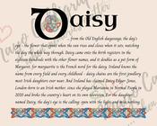 Daisy - Celtic Name Print | Fine Art Print - 16x20" (40x50 cm)