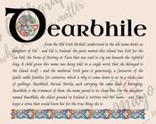 Dearbhile - Celtic Name Print | Fine Art Print - 8x10" (20x25 cm)