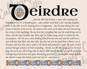 Deirdre - Celtic Name Print | Fine Art Print - 8x10" (20x25 cm)
