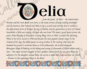 Delia - Celtic Name Print | Digital Download