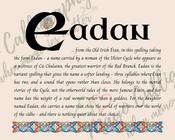 Eadan - Celtic Name Print | Fine Art Print - 16x20" (40x50 cm)