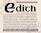 Edith - Celtic Name Print | Digital Download