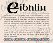 Eibhlin - Celtic Name Print | Digital Download
