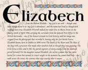 Elizabeth - Celtic Name Print | Fine Art Print - 8x10" (20x25 cm) image
