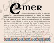 Emer - Celtic Name Print | Fine Art Print - 8x10" (20x25 cm)