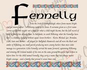 Fennelly - Irish Name - Fine Art Print - 8x10" (20x25 cm) image