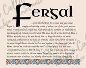 Fergal - Celtic Name Print | Digital Download
