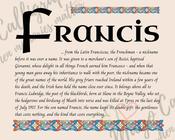 Francis - Celtic Name Print | Fine Art Print - 8x10" (20x25 cm)