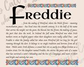 Freddie - Celtic Name Print | Fine Art Print - 16x20" (40x50 cm)