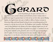 Gerard - Celtic Name Print | Fine Art Print - 16x20" (40x50 cm)