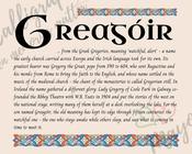 Greagóir - Celtic Name Print | Digital Download