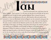 Ian - Celtic Name Print | Fine Art Print image