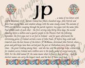 JP - Celtic Name Print | Fine Art Print - 16x20" (40x50 cm)