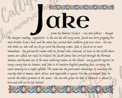 Jake - Celtic Name Print | Fine Art Print - 16x20" (40x50 cm)