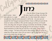 Jim - Celtic Name Print | Fine Art Print - 8x10" (20x25 cm) image