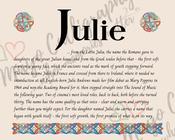 Julie - Irish Name - Fine Art Print - 8x10" (20x25 cm) image