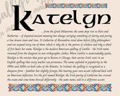 Katelyn - Celtic Name Print | Fine Art Print