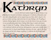 Kathryn - Celtic Name Print | Digital Download image