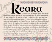 Keara - Celtic Name Print | Digital Download