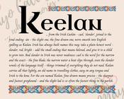 Keelan - Celtic Name Print | Fine Art Print - 8x10" (20x25 cm) image