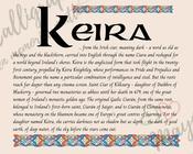 Keira - Celtic Name Print | Fine Art Print - 8x10" (20x25 cm) image