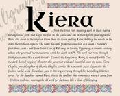 Kiera - Celtic Name Print | Digital Download