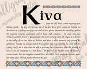 Kiva - Celtic Name Print | Fine Art Print - 16x20" (40x50 cm)