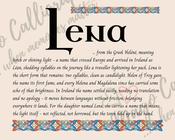 Lena - Celtic Name Print | Fine Art Print - 8x10" (20x25 cm) image