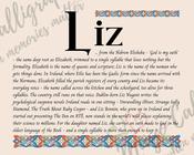 Liz - Celtic Name Print | Digital Download image