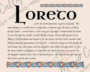 Loreto - Celtic Name Print | Fine Art Print - 8x10" (20x25 cm)