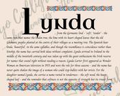 Lynda - Celtic Name Print | Digital Download