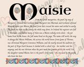 Maisie - Celtic Name Print | Fine Art Print - 8x10" (20x25 cm)