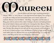 Maureen - Celtic Name Print | Fine Art Print