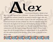 Alex - Celtic Name Print | Fine Art Print image