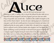 Alice - Celtic Name Print | Fine Art Print image