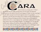Cara - Celtic Name Print | Digital Download image