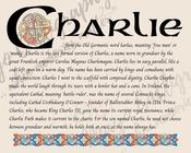 Charlie - Celtic Name Print | Fine Art Print image