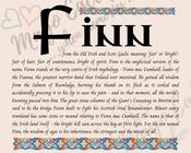 Finn - Celtic Name Print | Fine Art Print
