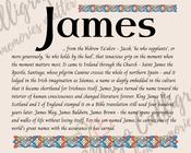 James - Celtic Name Print | Fine Art Print image