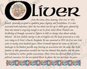 Oliver - Celtic Name Print | Fine Art Print image