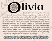 Olivia - Celtic Name Print | Digital Download image