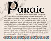 Páraic - Celtic Name Print | Digital Download