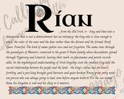 Rían - Celtic Name Print | Fine Art Print image