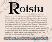 Roisin - Celtic Name Print | Fine Art Print image