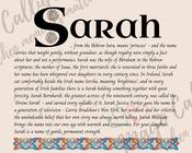 Sarah - Celtic Name Print | Digital Download image