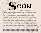 Seán - Celtic Name Print | Digital Download image