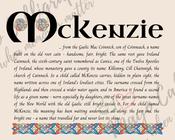 McKenzie - Celtic Name Print | Fine Art Print - 16x20" (40x50 cm)