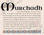 Murchadh - Celtic Name Print | Fine Art Print - 8x10" (20x25 cm) image